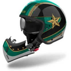 Casco Crossover Airoh J 110 Command Verde Lucido