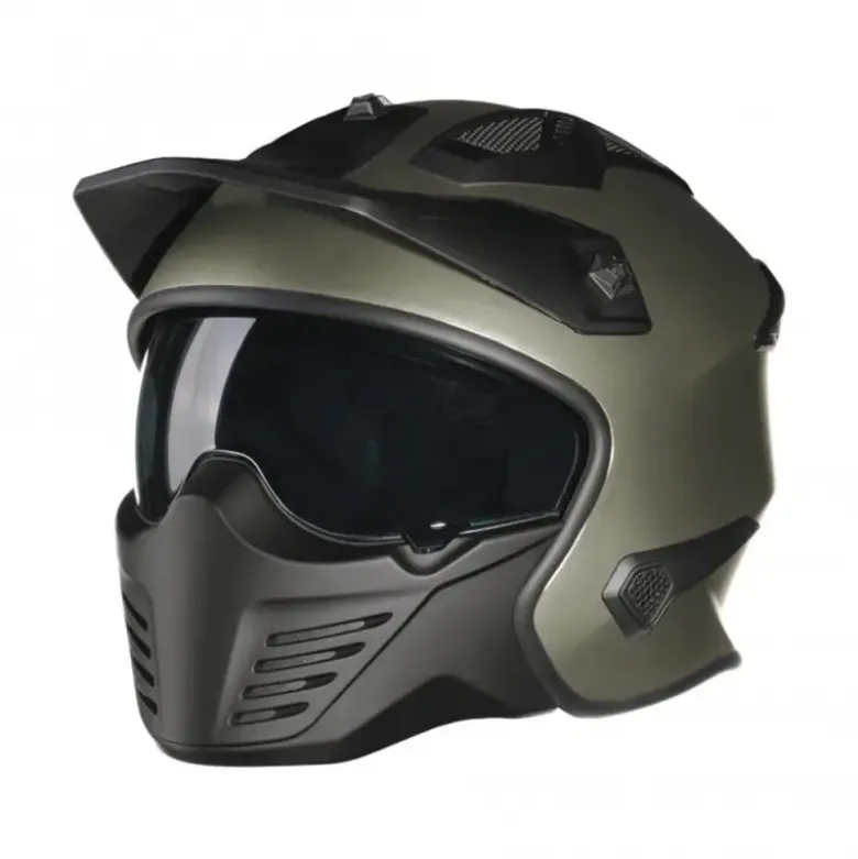 Casco Crossover Bayard XP-69 S Draco Hybrid Grigio Opaco