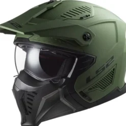 Casco Crossover Ls2 OF606 Drifter Solid Verde Militare Opaco