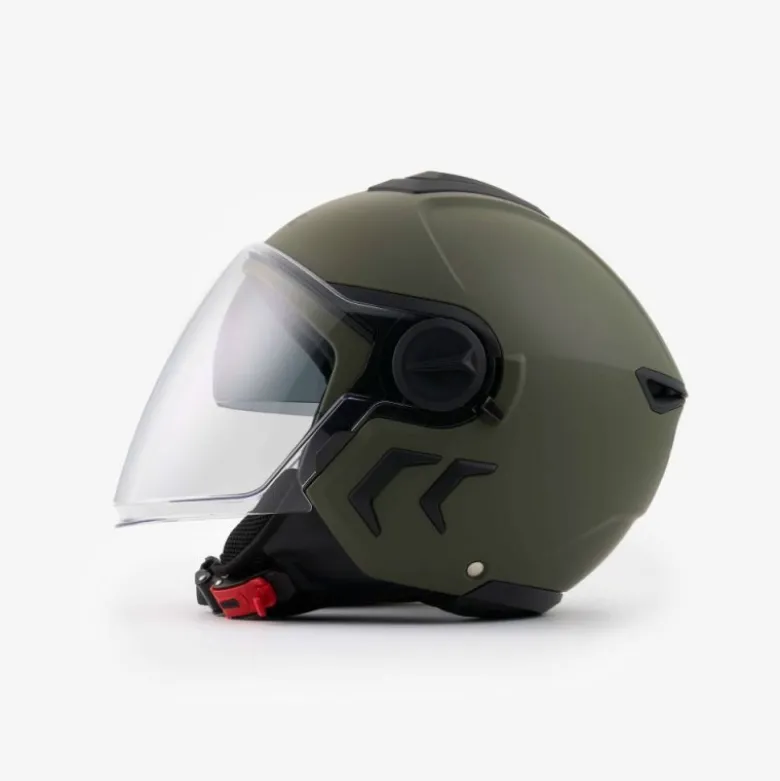 Casco Demi Jet Blauer DJ-01 Monochrome Verde Opaco