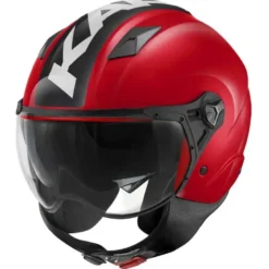 Casco Demi-Jet Kappa KV57 Striker Rosso Lucido Bianco