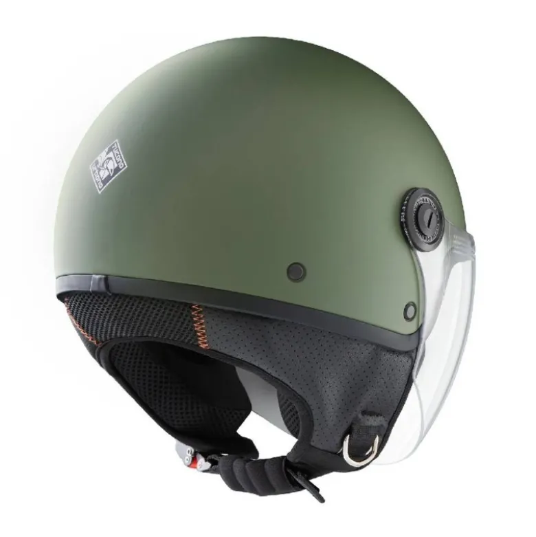 Casco Demi-jet Tucano Urbano El'Jettin 6.0 Verde Militare Opaco