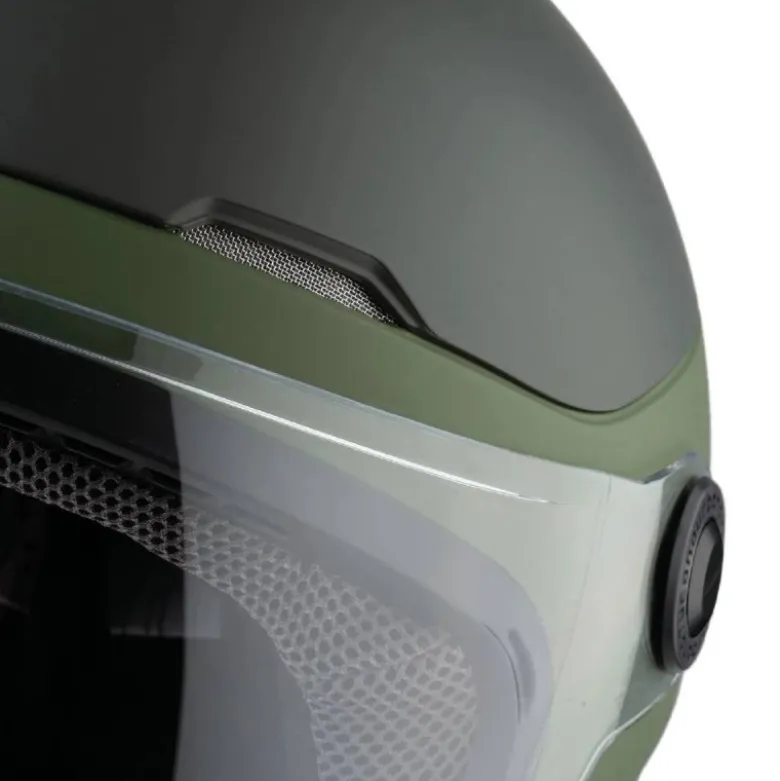 Casco Demi-jet Tucano Urbano El'Pop Verde Militare Opaco