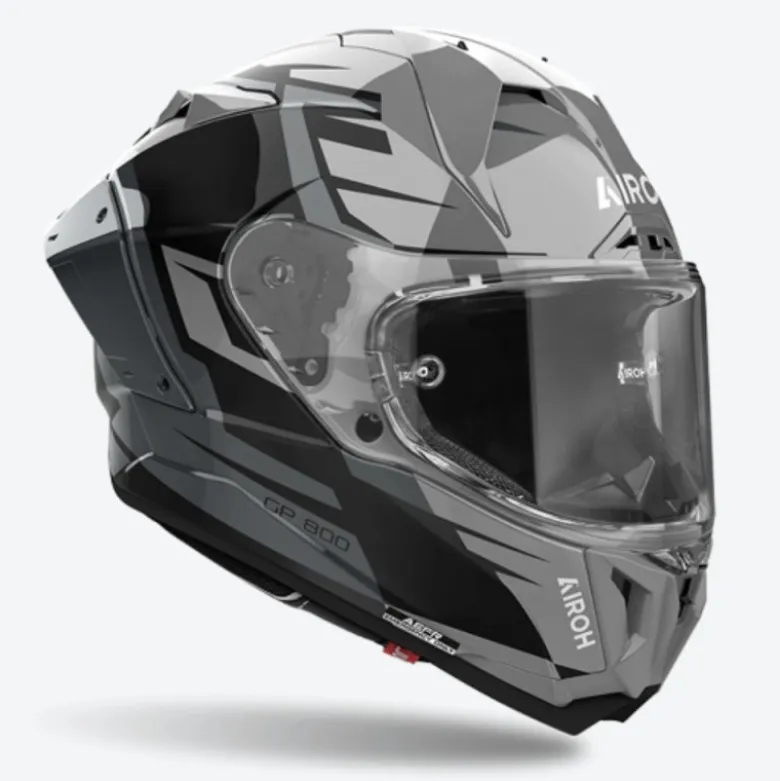 Casco Integrale Airoh Gp800 Master Grigio Metalizzato Lucido