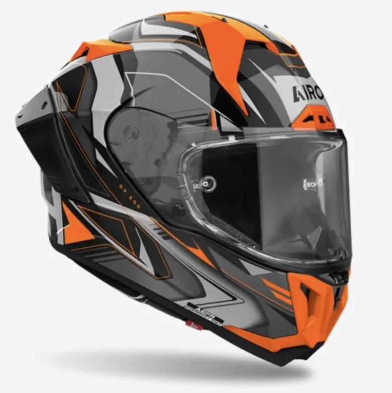 Casco Integrale Airoh Gp800 Must Arancione Lucido