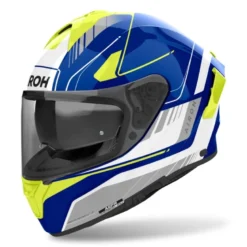 Casco Integrale Airoh Spark 2 Chrono Blu Giallo Lucido