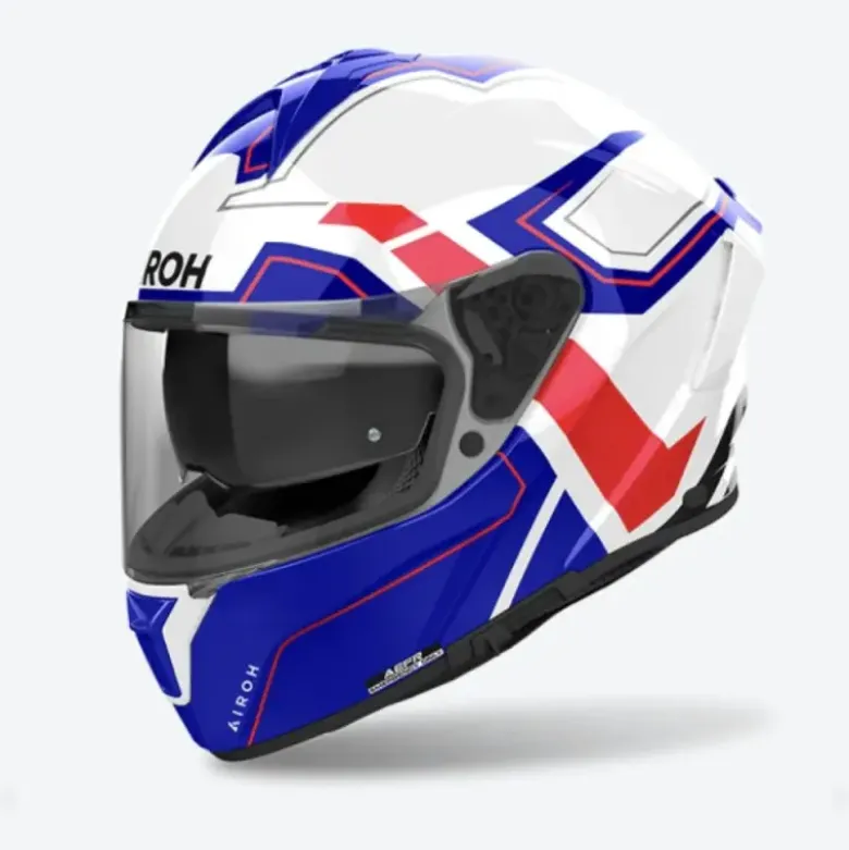 Casco Integrale Airoh Spark 2 Dart Blu Rosso Lucido
