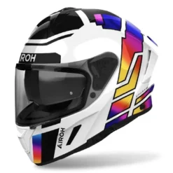 Casco Integrale Airoh Spark 2 Lively Rainbow Bianco Rosso Nero Lucido