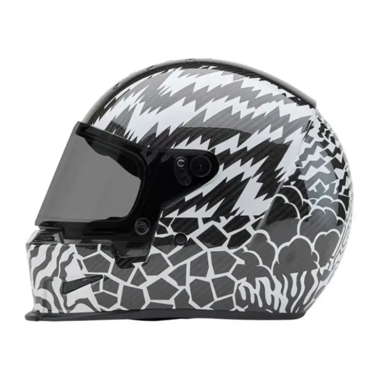 Casco Integrale Bell Eliminator Carbon Death Spray LTD Bianco Nero