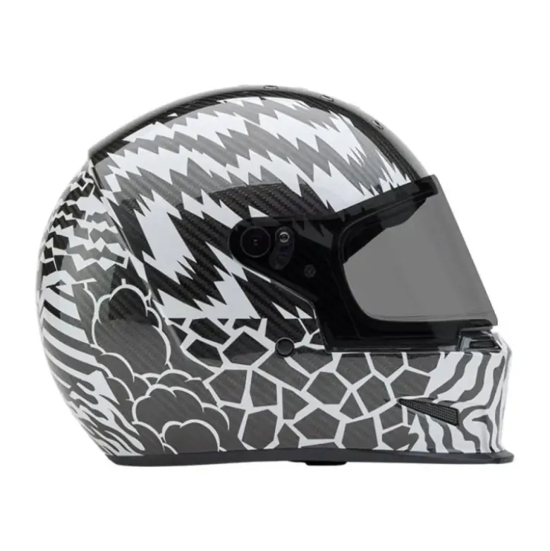 Casco Integrale Bell Eliminator Carbon Death Spray LTD Bianco Nero