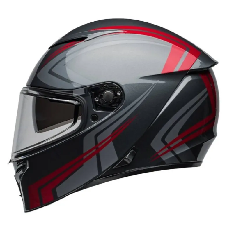 Casco Integrale Bell Lithium 2025 Jetstream Grigio Candy Rosso