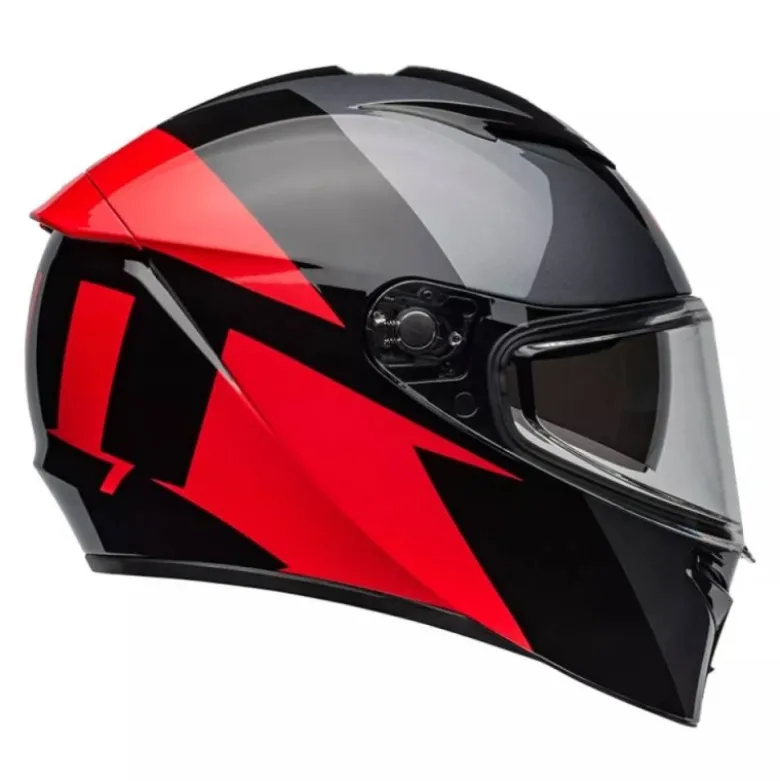 Casco Integrale Bell Lithium 2025 Shear Grigio Metallizzato Rosso
