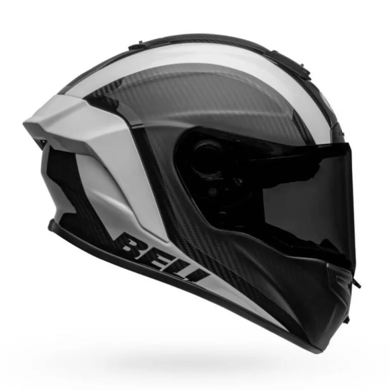 Casco Integrale Bell Race Star Flex DLX Tantrum2 Nero Opaco Bianco Lucido