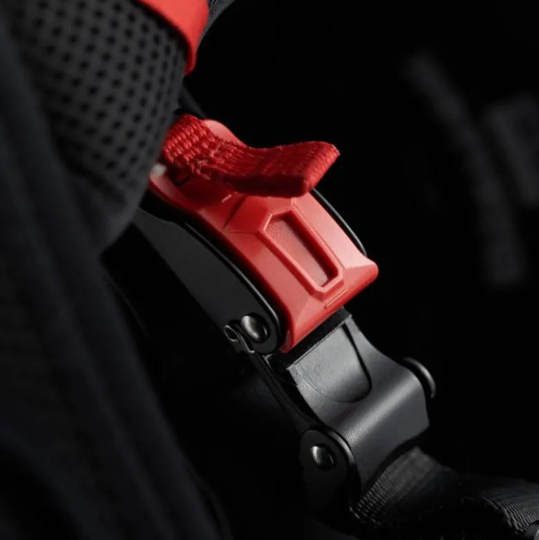 Casco Integrale Blauer NF01 Naca Grafica A Nero Opaco Rosso