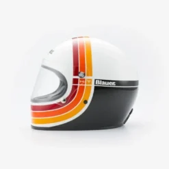 Casco Integrale Blauer 80s Bianco Lucido