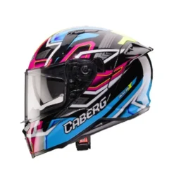 Casco Integrale Caberg Avalon X Brama Nero Azzurro Giallo Fluo Fuchsia