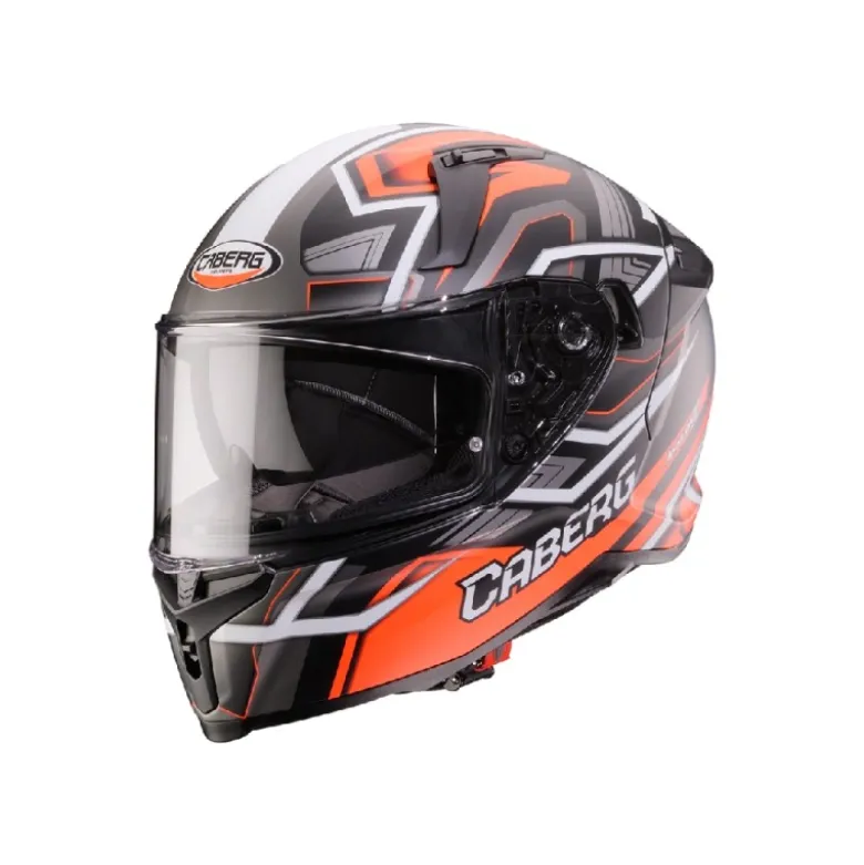 Casco Integrale Caberg Avalon X Brama Nero Opaco Rosso Fluo Antracite