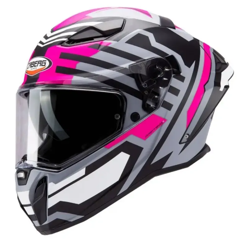 Casco Integrale Caberg Drift Evo II Horizon Grigio Opaco Nero Fucsia
