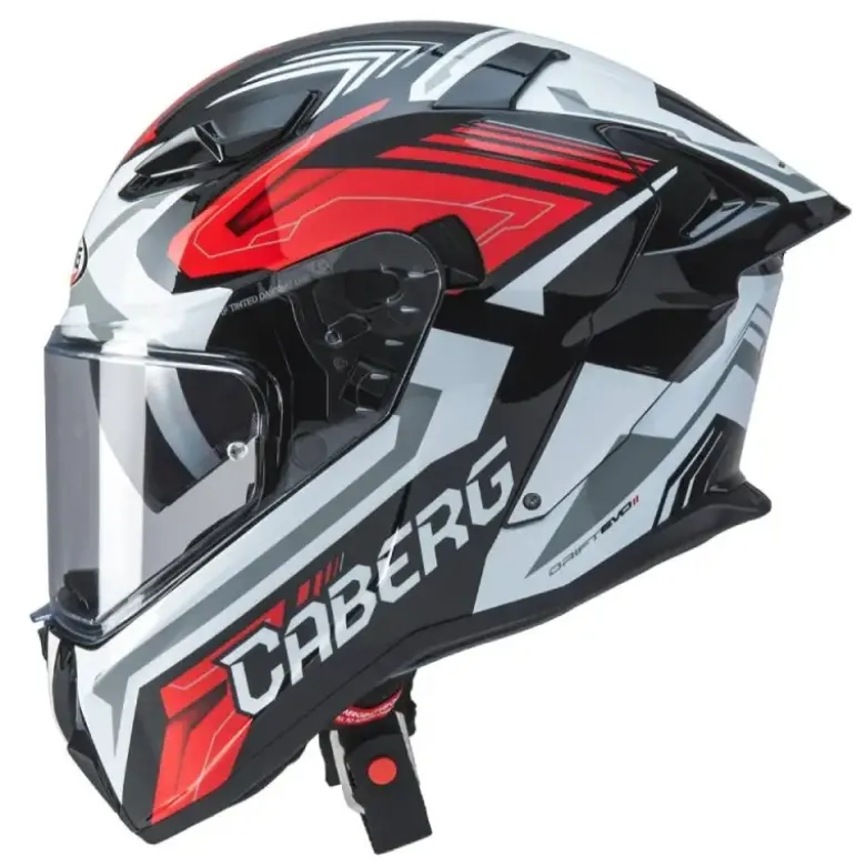 Casco Integrale Caberg Drift Evo II Jarama Nero Bianco Rosso