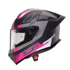 Casco Integrale Caberg Roxter Colt Nero Opaco Fucsia Bianco