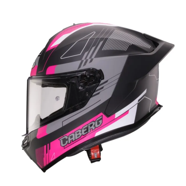 Casco Integrale Caberg Roxter Colt Nero Opaco Fucsia Bianco
