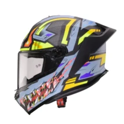 Casco Integrale Caberg Roxter Hunter Nero Opaco Grigio Giallo Fluo