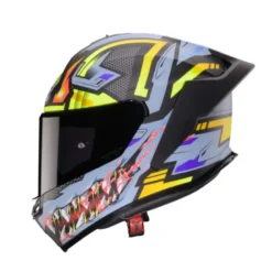 Casco Integrale Caberg Roxter Hunter Nero Opaco Grigio Giallo Fluo