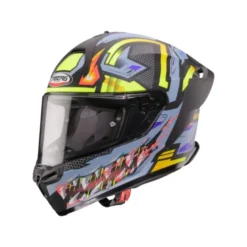 Casco Integrale Caberg Roxter Hunter Nero Opaco Grigio Giallo Fluo