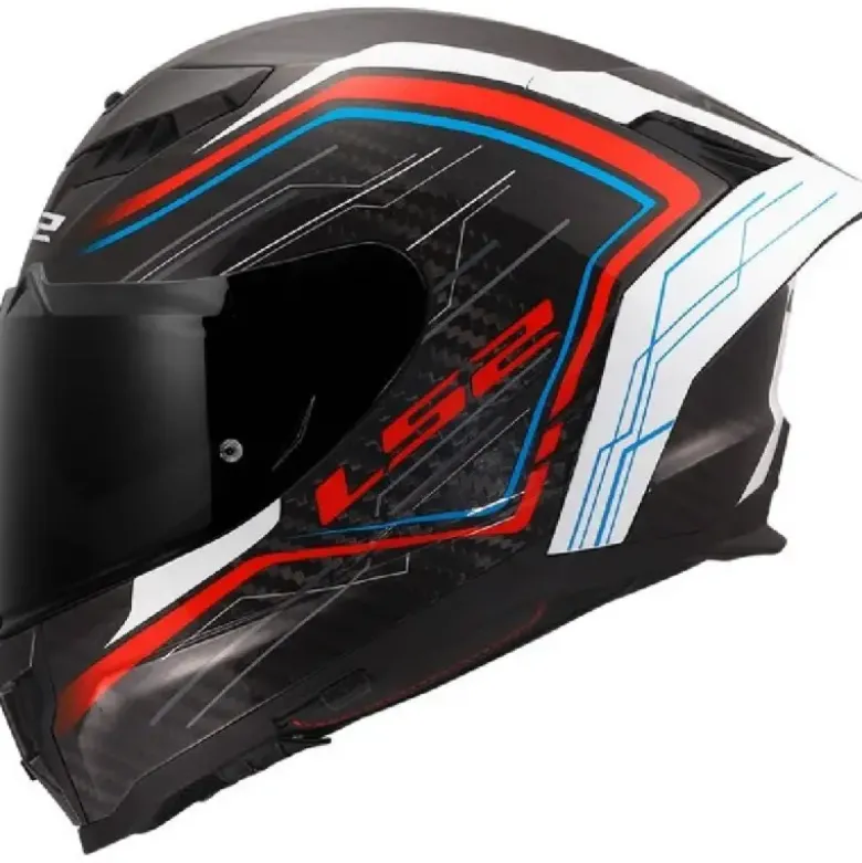 Casco Integrale Carbonio LS2 FF807 Dragon Subic Bianco Blu Rosso