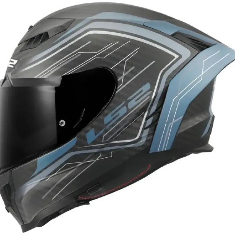 Casco Integrale Carbonio LS2 FF807 Dragon Subic Blu Petrolio