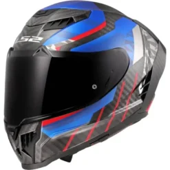Casco Integrale Carbonio LS2 FF807 Dragon Trax Blu Rosso