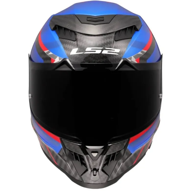 Casco Integrale Carbonio LS2 FF807 Dragon Trax Blu Rosso