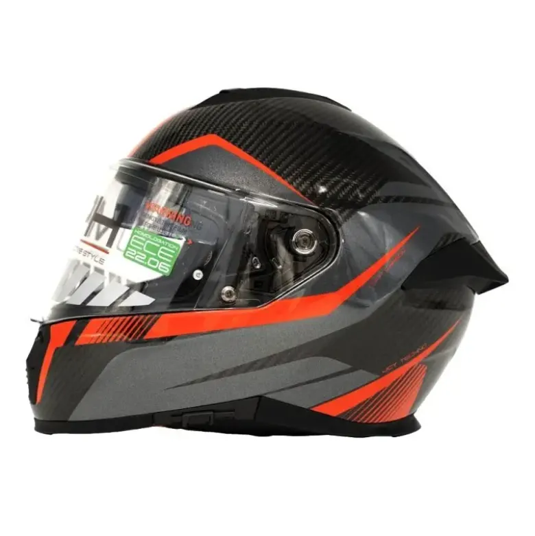 Casco Integrale Carbonio MPH Tiger C RS Carbon Titanio Rosso