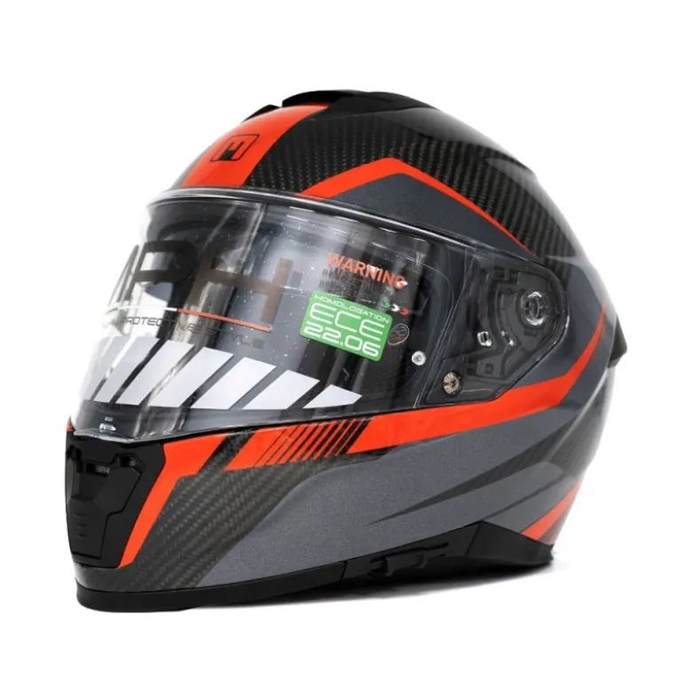 Casco Integrale Carbonio MPH Tiger C RS Carbon Titanio Rosso