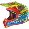 Casco Integrale Cross SMK ALLTERRA Tribou MX Giallo Rosso