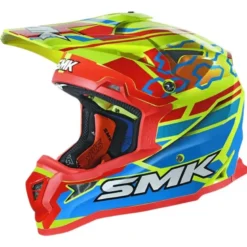 Casco Integrale Cross SMK ALLTERRA Tribou MX Giallo Rosso