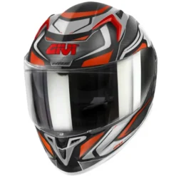 Casco Integrale Givi 50.9 Atomic Nero Opaco Argento Rosso