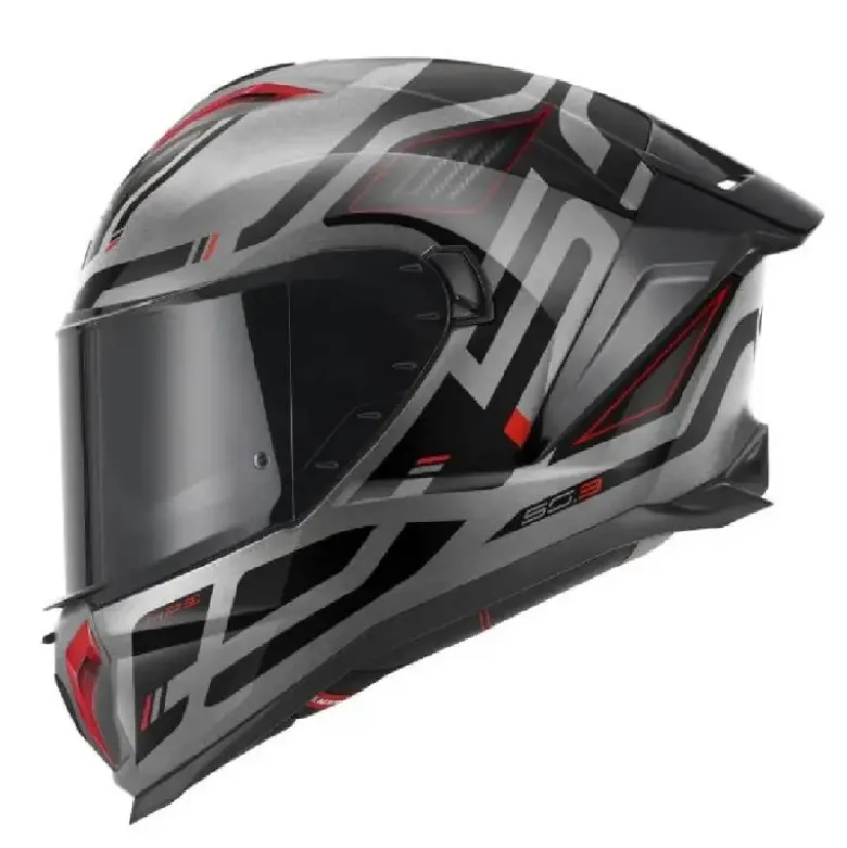 Casco Integrale Givi 50.3 Quasar Titanio Rosso Nero Lucido