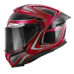 Casco Integrale Givi 55.1 Zephir Borderaux Nero Silver Rosso