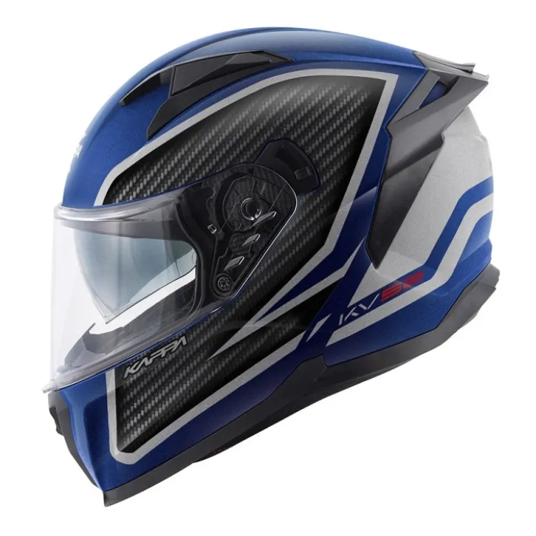 Casco Integrale Kappa KV52 Kronos Blu Opaco Argento