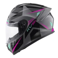 Casco Integrale Kappa KV51 Zenith Grigio Opaco Nero Petronas Fucsia