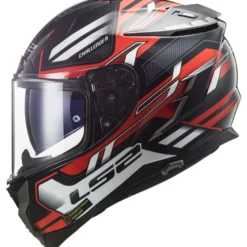 Casco Integrale Ls2 FF327 Challenger Spin Nero Rosso Bianco