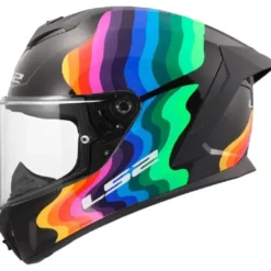 Casco Integrale Ls2 FF820 Rapid III Flow Nero Multicore Lucido