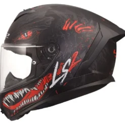 Casco Integrale Ls2 FF820 Rapid III Kaiju II Nero Rosso Bianco Opaco