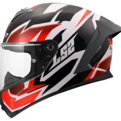 Casco Integrale Ls2 FF820 Rapid III Xtrem Bianco Nero Rosso Lucido