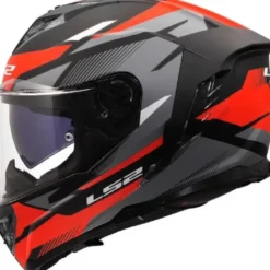 Casco Integrale Ls2 FF818 Storm III Komai Nero Rosso Opaco