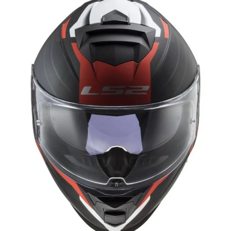 Casco Integrale Ls2 Ff800 Storm II Nerve Nero Opaco Rosso