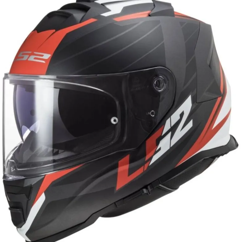 Casco Integrale Ls2 Ff800 Storm II Nerve Nero Opaco Rosso
