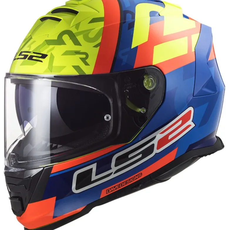 Casco Integrale Ls2 Ff800 Storm Salvador Replica Blu Giallo Alta Visibilità