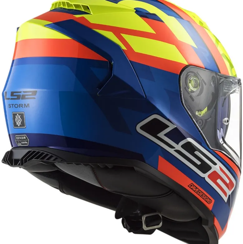 Casco Integrale Ls2 Ff800 Storm Salvador Replica Blu Giallo Alta Visibilità